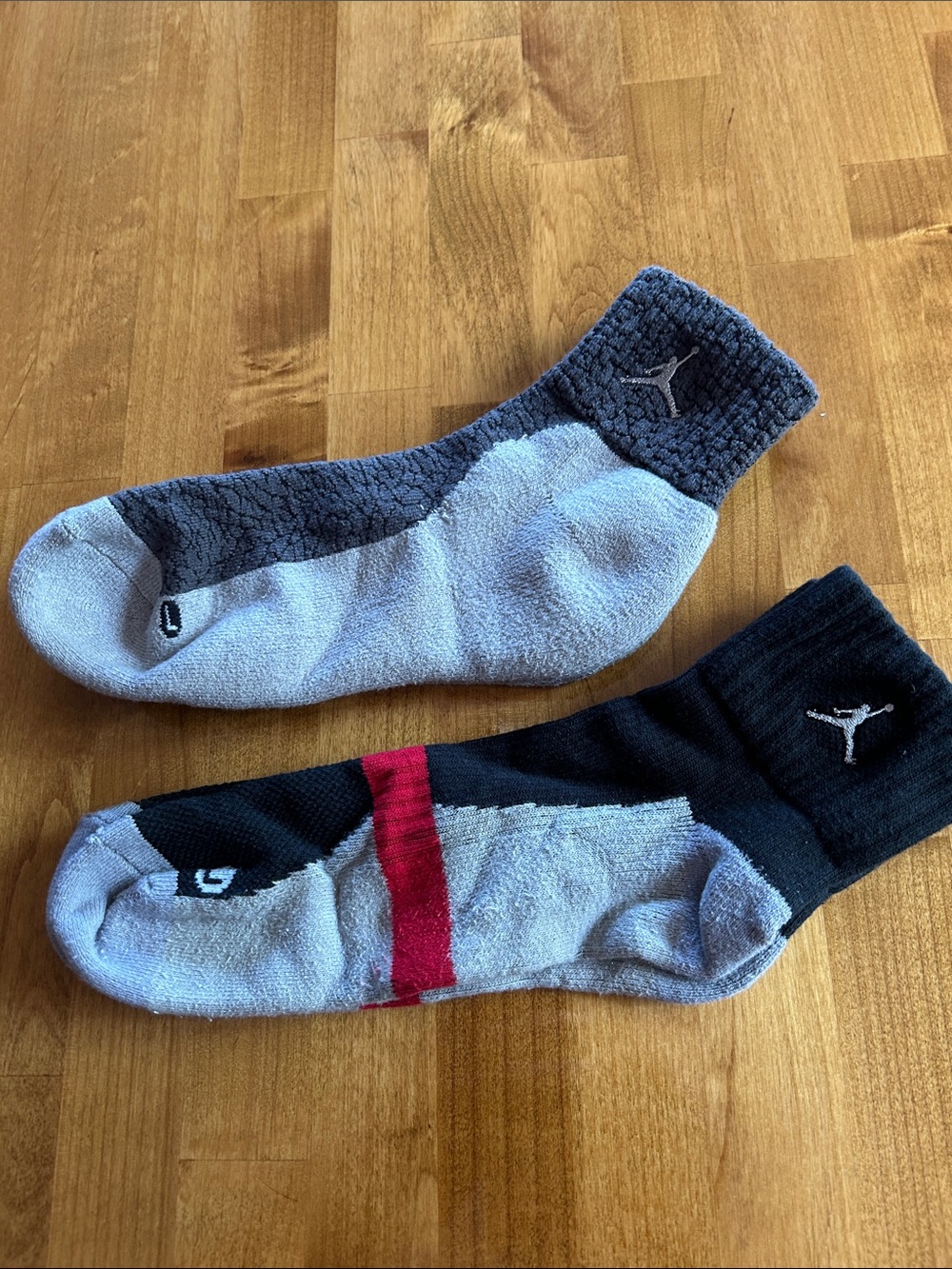 Jordan Gray, Black & Red Athletic Socks - Pair